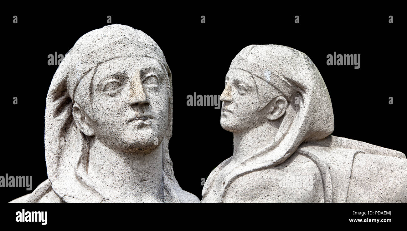 Un sphinx de douves Nordkirchen Palace, Allemagne Banque D'Images