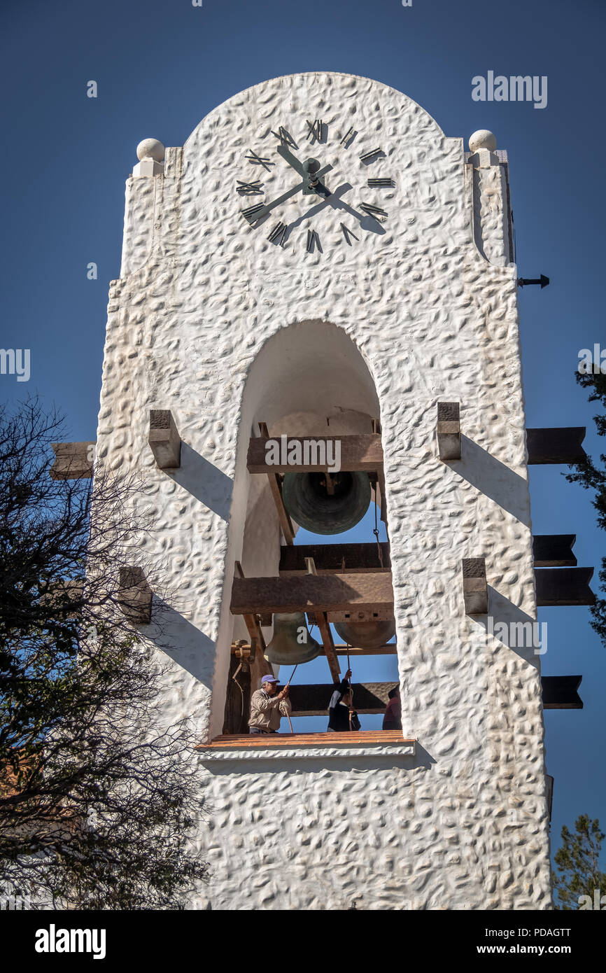 Sonnerie Sonnerie à Humahuaca Cabildo Bell Tower - Hôtel de Ville d'Humahuaca, Jujuy, Argentine Banque D'Images