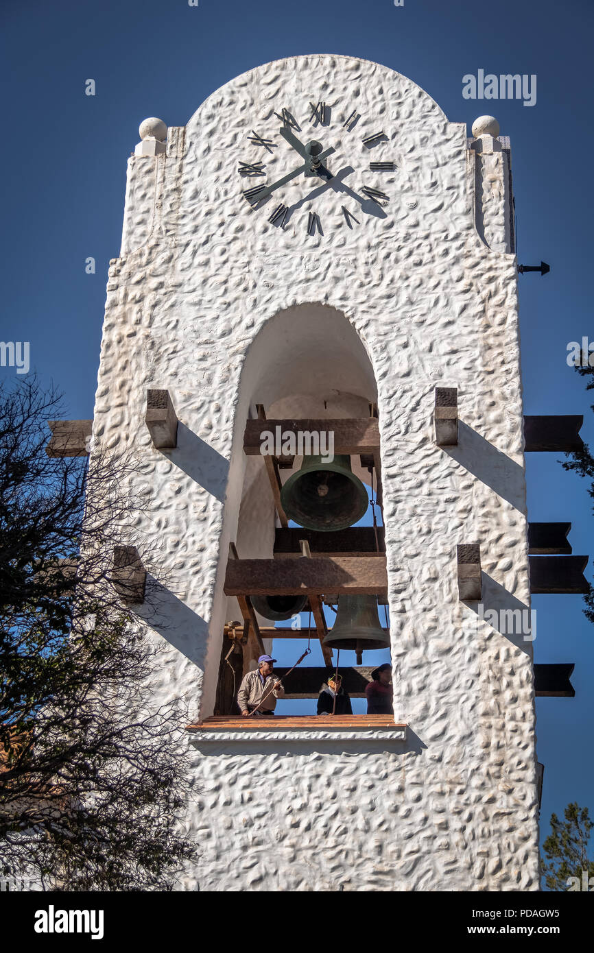 Sonnerie Sonnerie à Humahuaca Cabildo Bell Tower - Hôtel de Ville d'Humahuaca, Jujuy, Argentine Banque D'Images