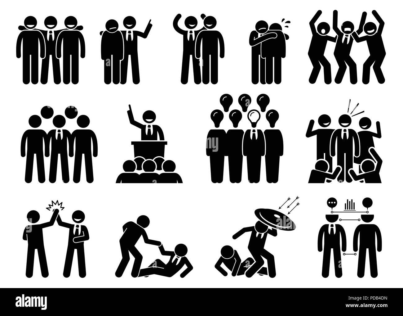Homme d'être un chef de file. Illustration de Vecteur