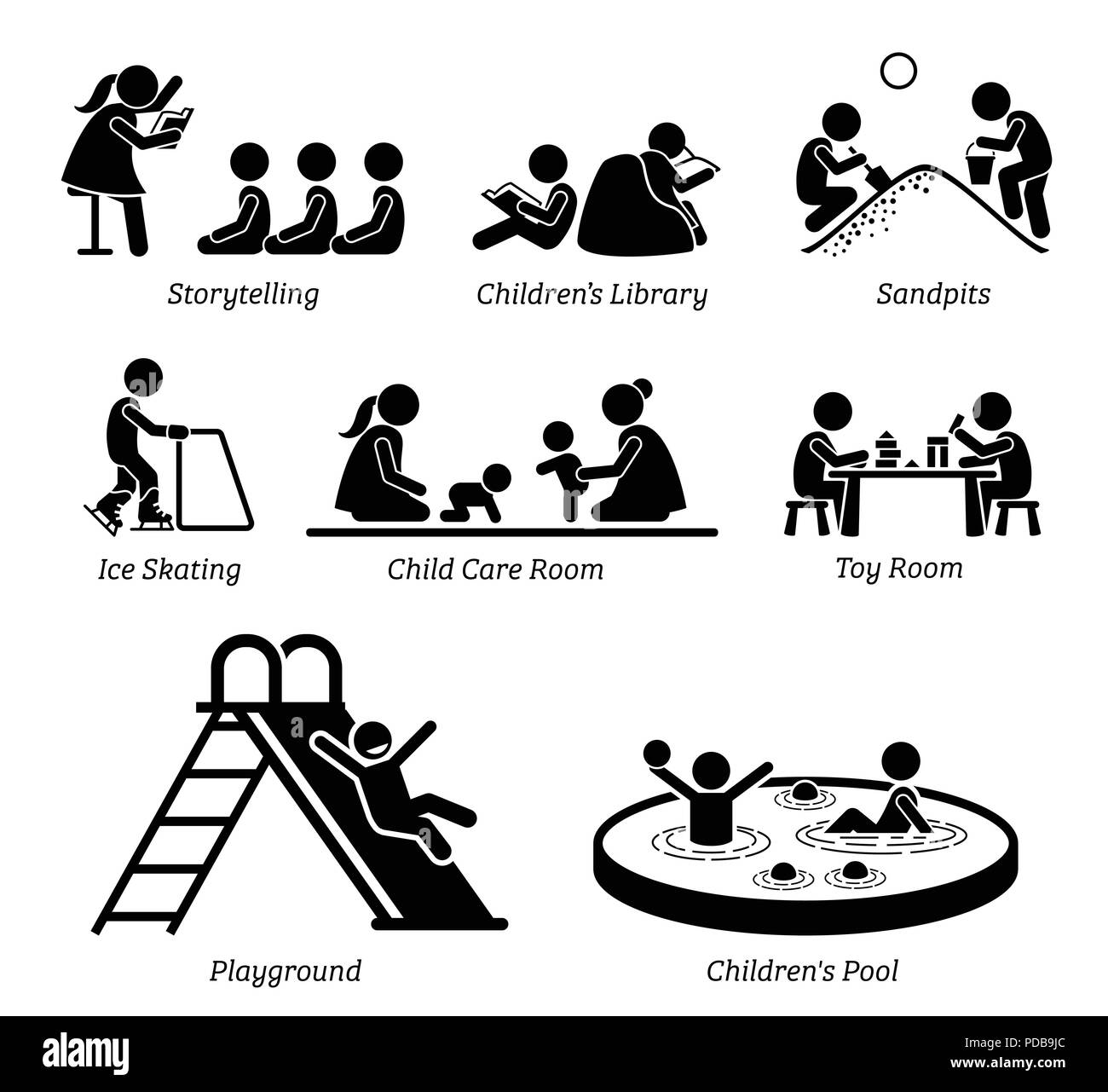Pictogramme enfant histoire Banque d'images vectorielles - Alamy