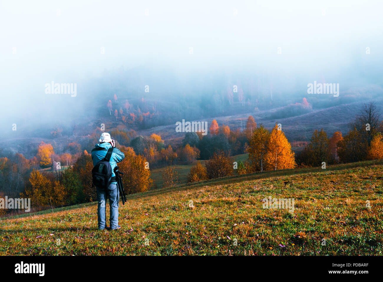 Photo photographe de paysage d'automne Banque D'Images