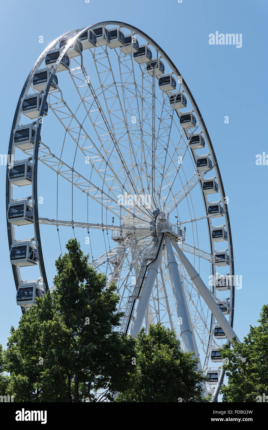 Détail de l'Observation de Montréal - Vieux Port roue - Montréal - Québec - Canada Banque D'Images