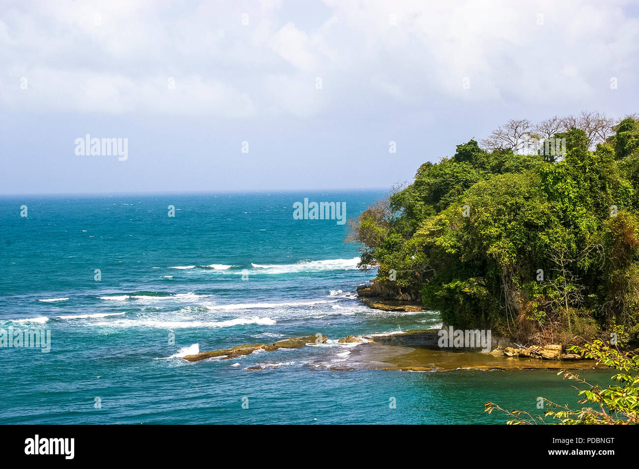 Vue de la Caraïbes à partir de Fort San Lorenzo près de Colon Panama Banque D'Images