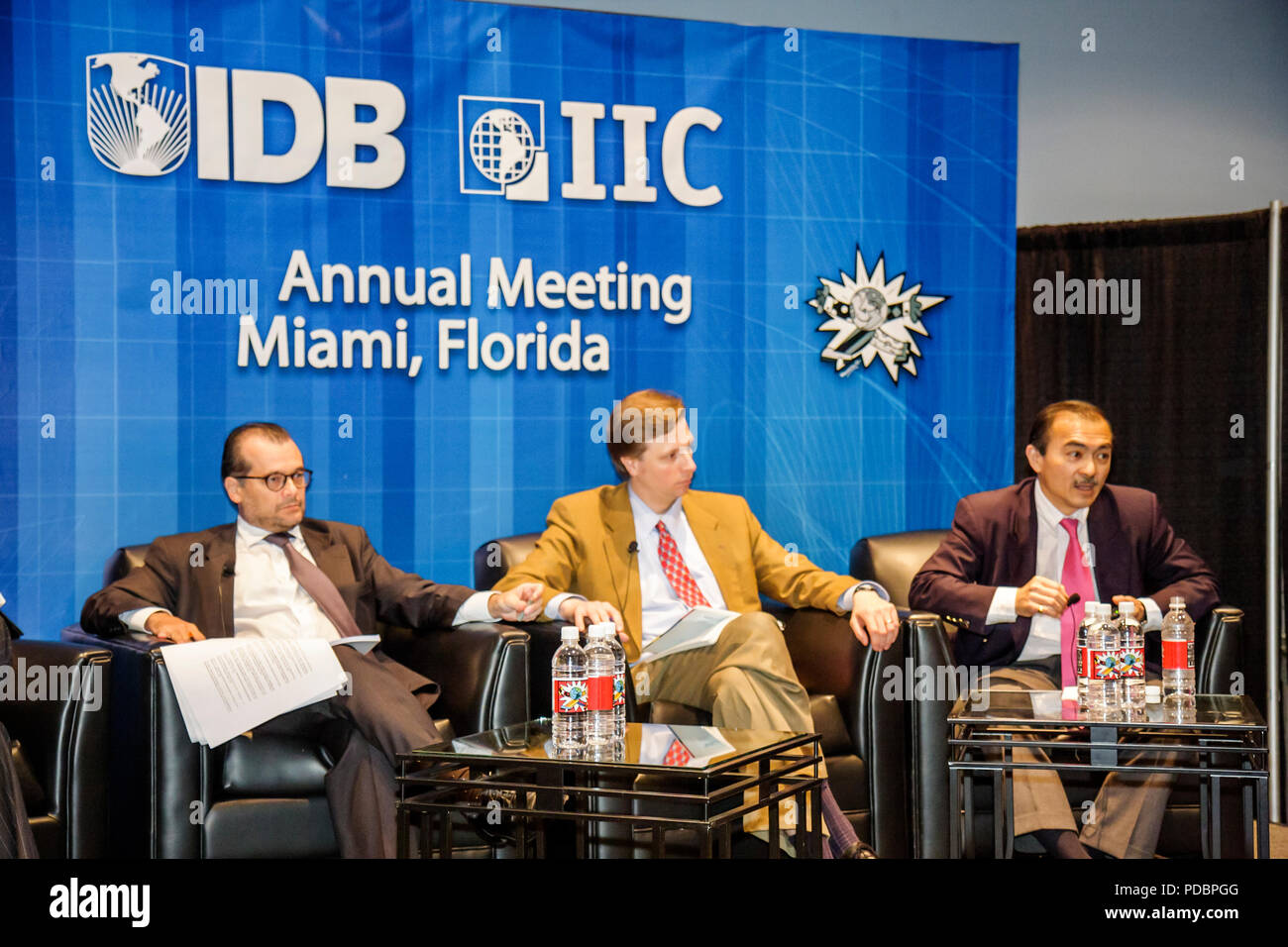 Miami Beach Florida,Convention Center,centre,Inter America Development Bank,banques,BID,réunion annuelle,Amérique latine,Caraïbes,financement,soci Banque D'Images