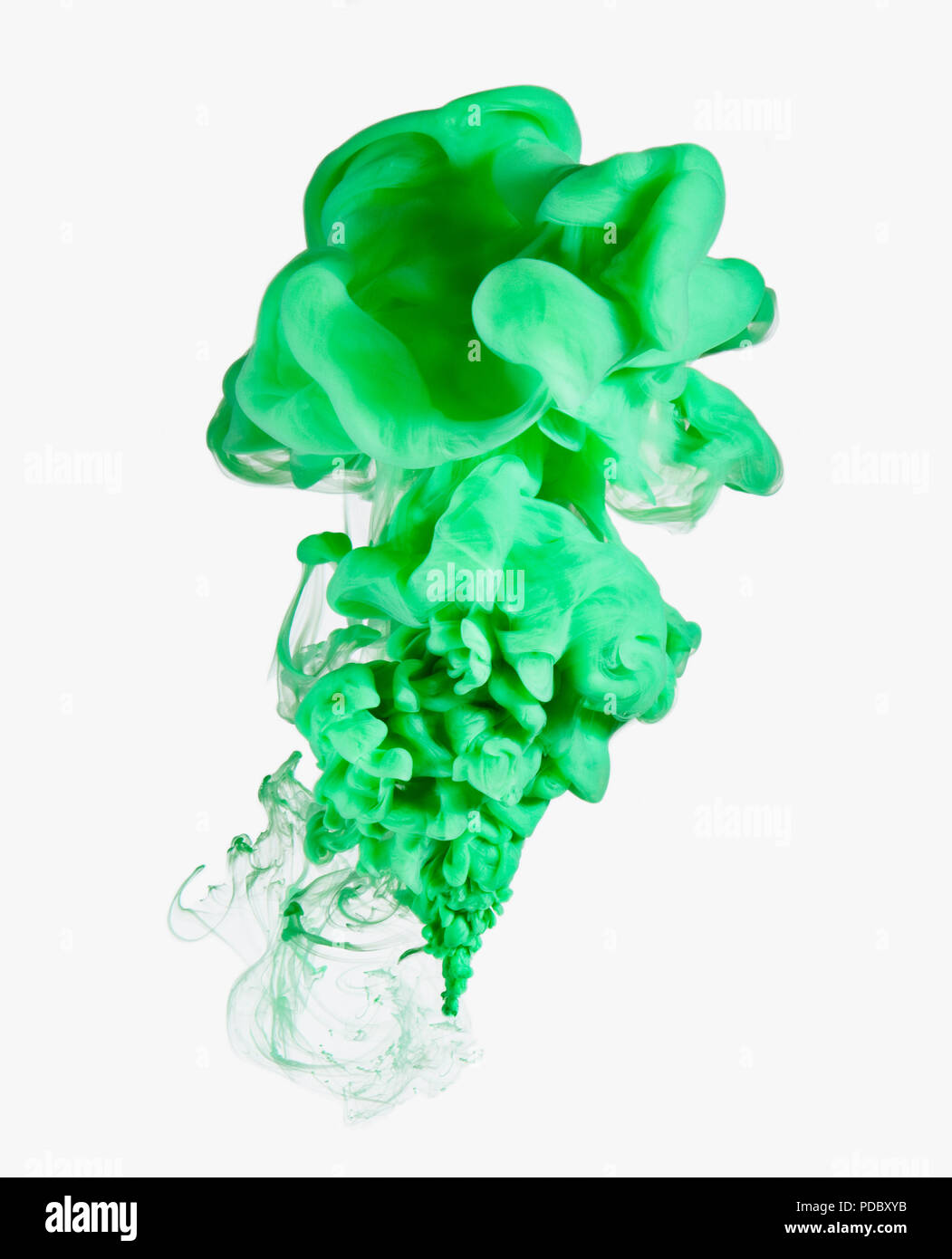 L'encre verte sur fond blanc Banque D'Images