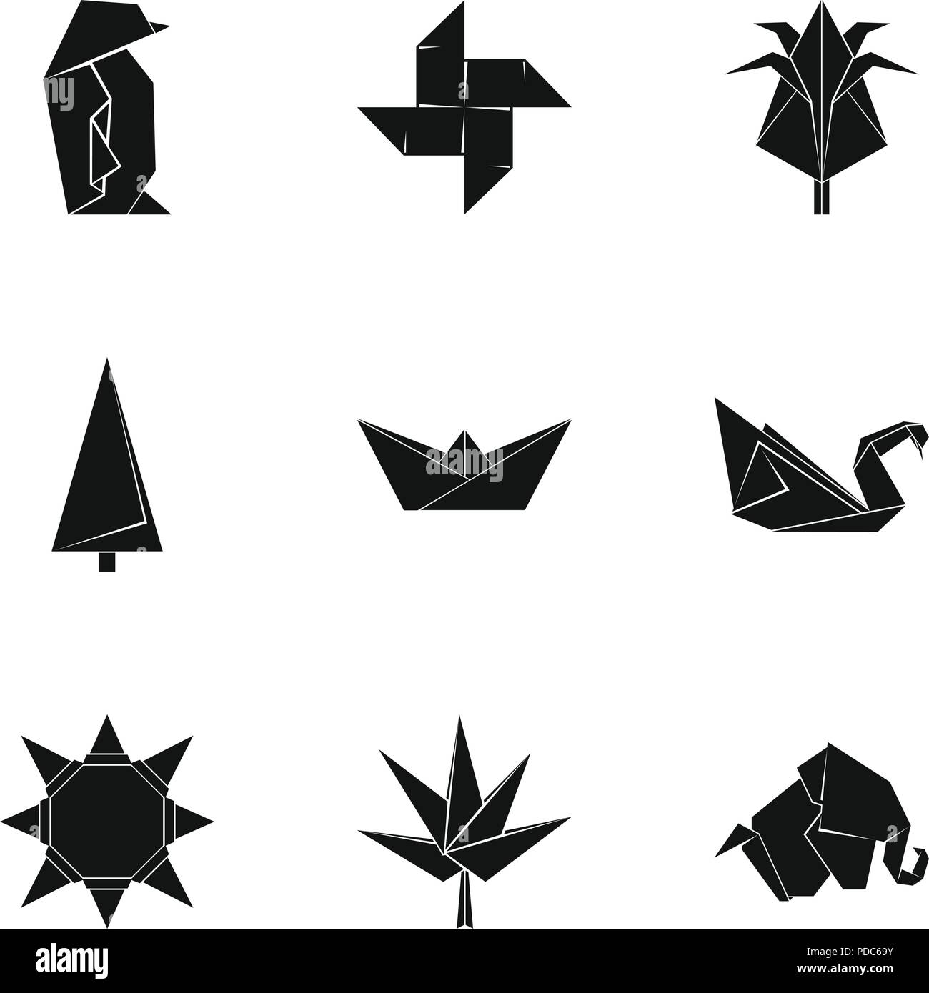 Amasser du prince icons set, le style simple Illustration de Vecteur