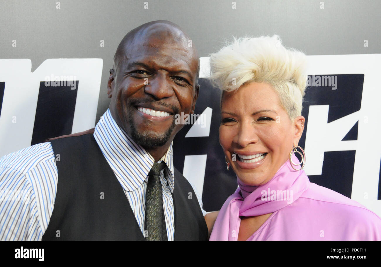 Los Angeles, CA - 8 août : l'Acteur Terry Crews et femme Rebecca King-Crews assister à la première de Los Angeles Focus' 'BlacKkKlansman' le 8 août 2018 à l'Académie, Samuel Goldwyn Theatre de Los Angeles, Californie. Photo de Barry King/Alamy Live News Banque D'Images