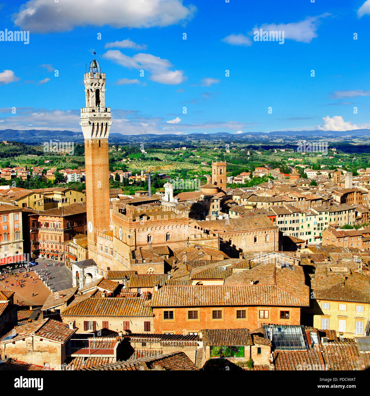 Belle ville de Sienne,vue panoramique,Toscane,Italie Banque D'Images