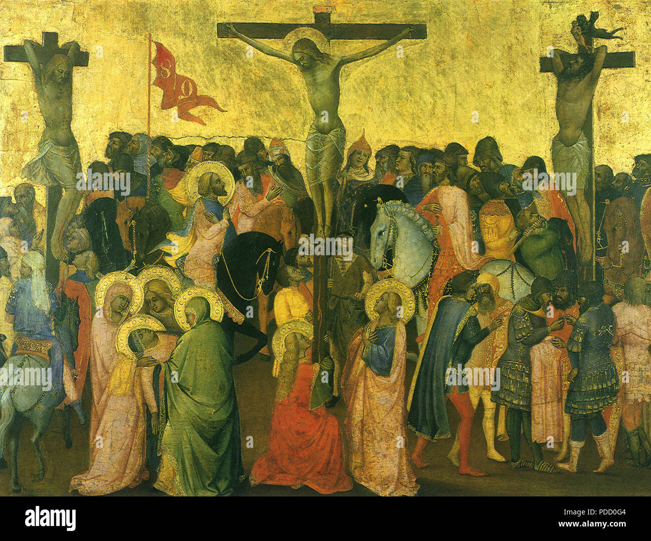 Crucifixion, Agnolo Gaddi,, . Banque D'Images