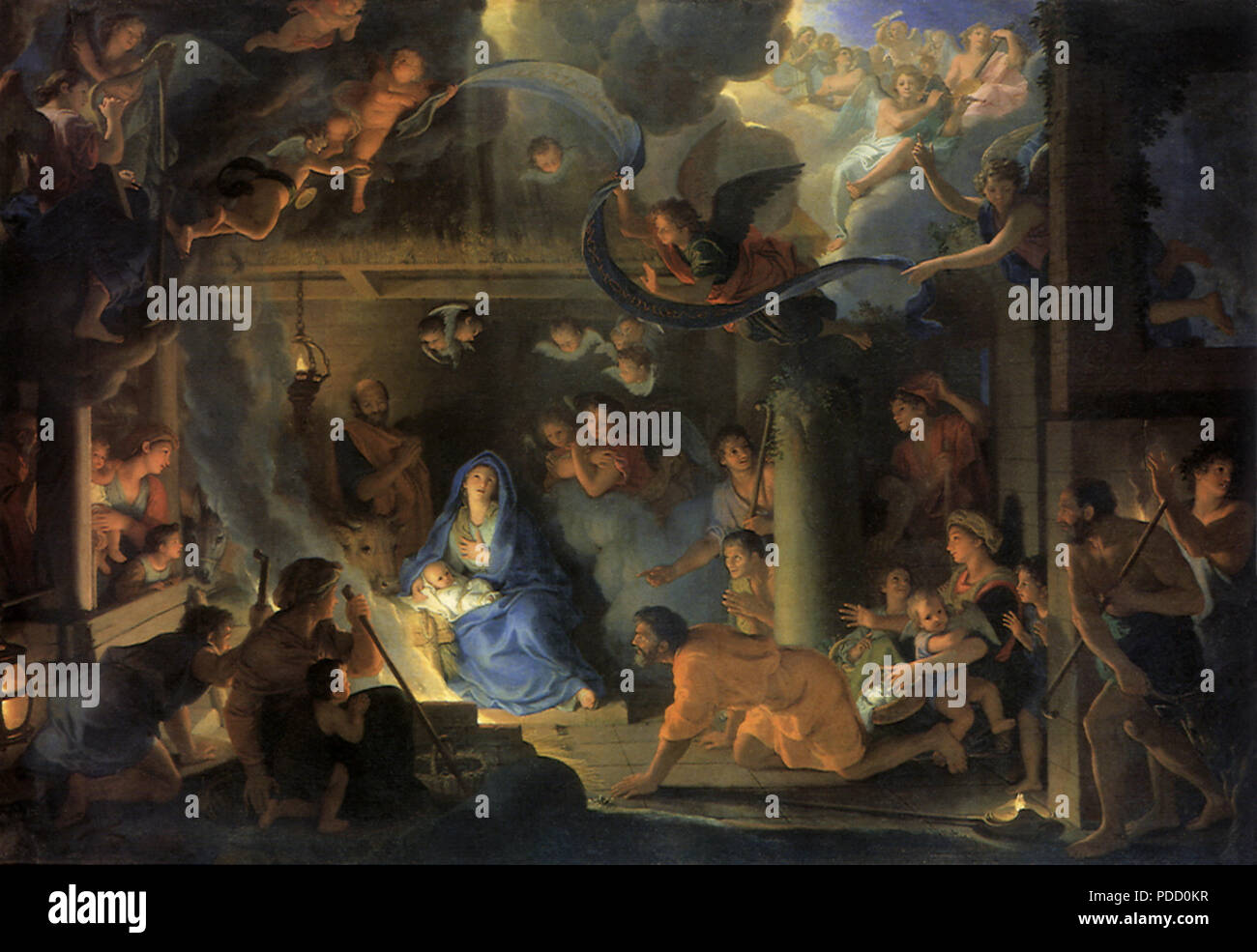 Adoration des bergers, Le Brun, Charles, . Banque D'Images