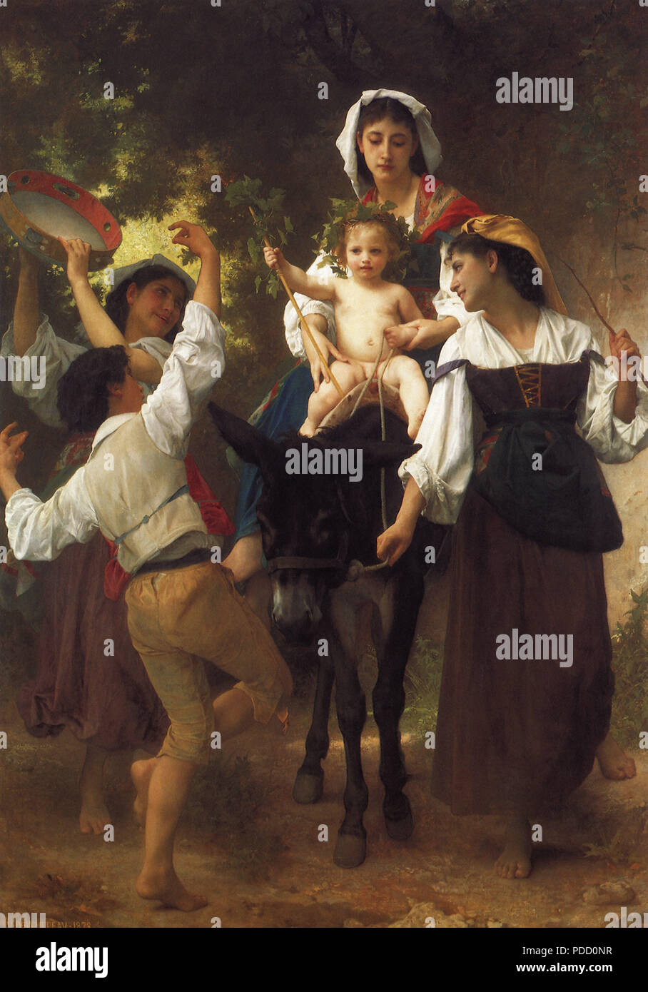 Retour de la récolte, Bouguereau, Adolphe-William, 1878. Banque D'Images