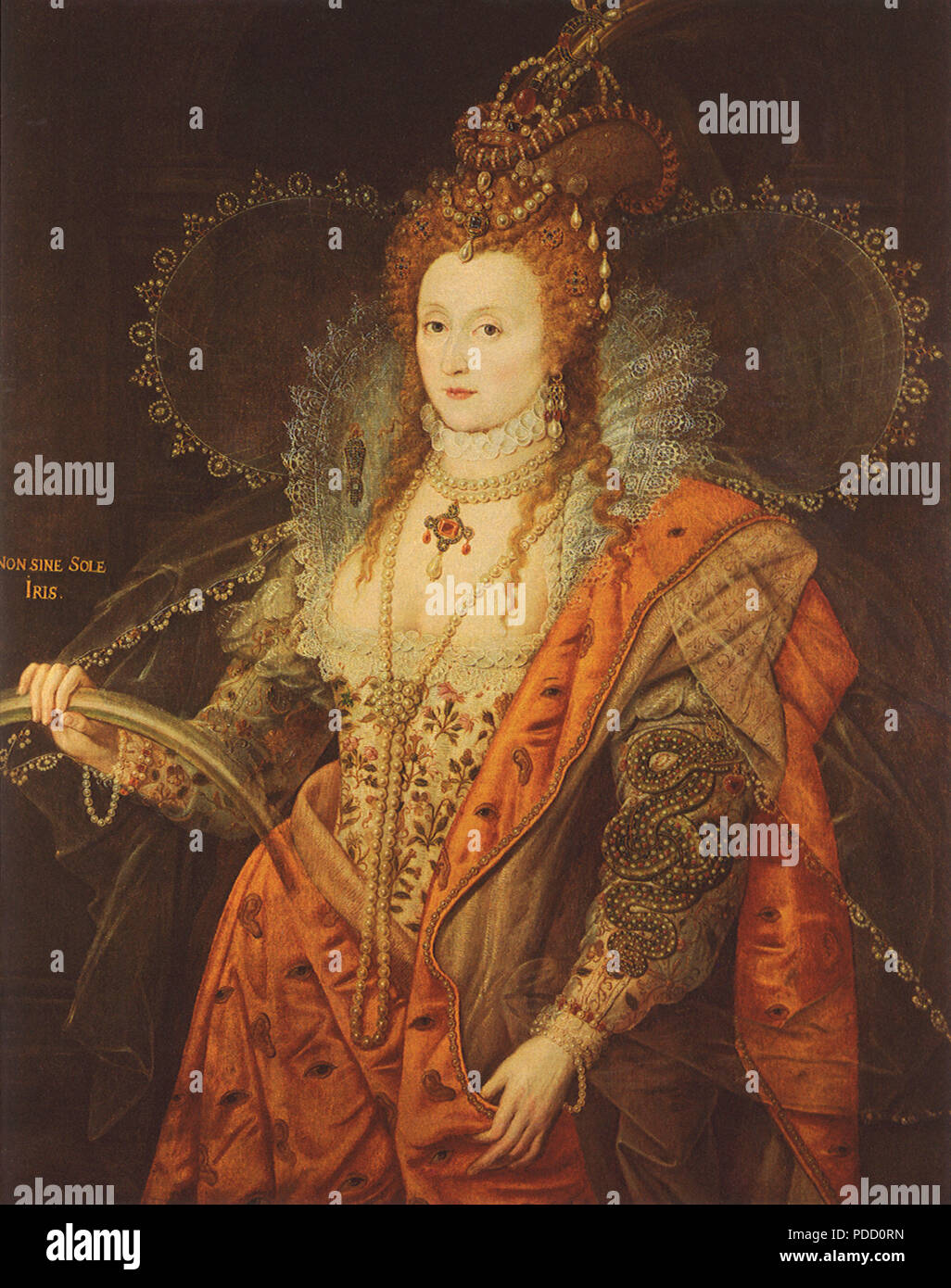 La reine Elizabeth I, Oliver, Isaac, . Banque D'Images