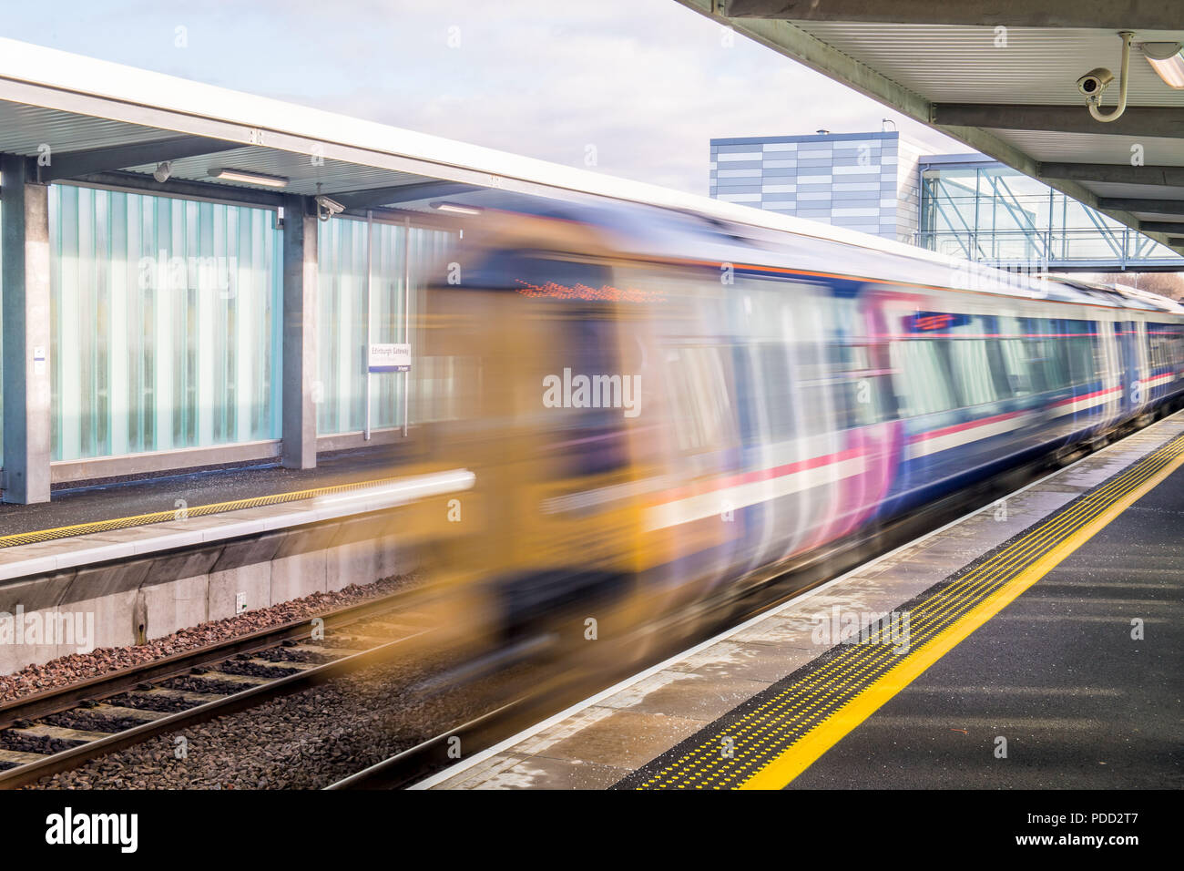 ScotRail, trains, Gare, transport, train, Gogar Banque D'Images