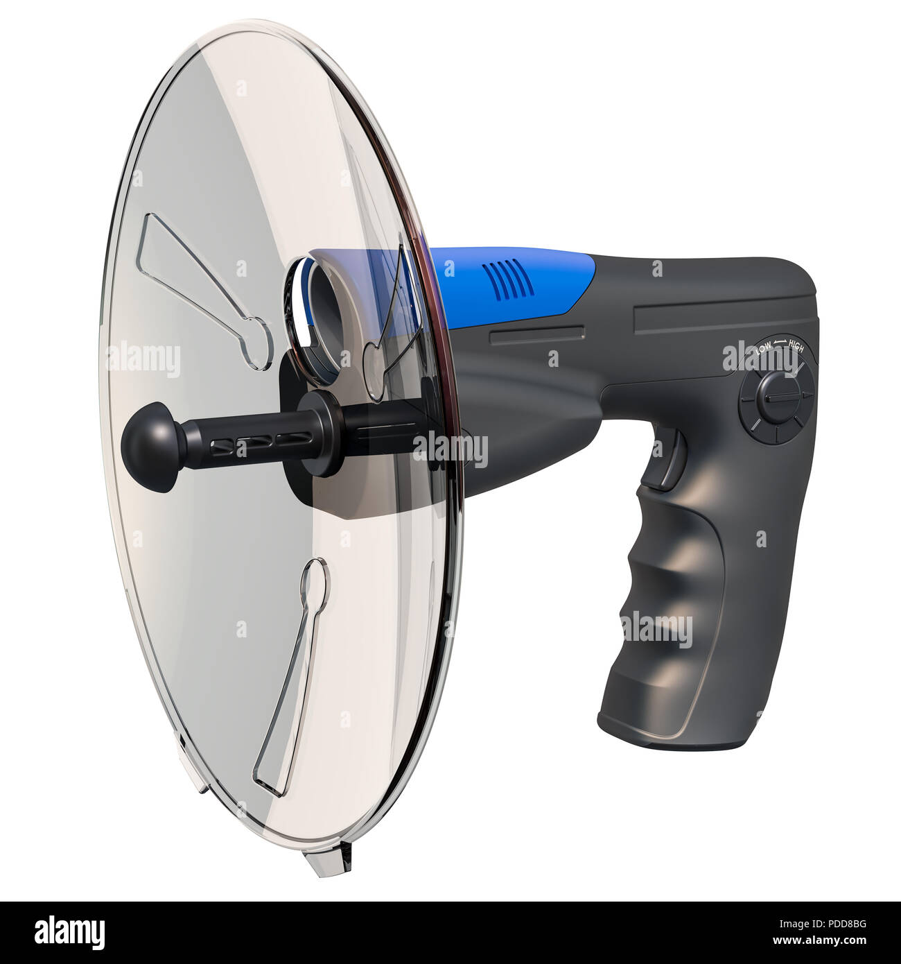 Microphone parabolique, rendu 3D isolé sur fond blanc Photo Stock - Alamy