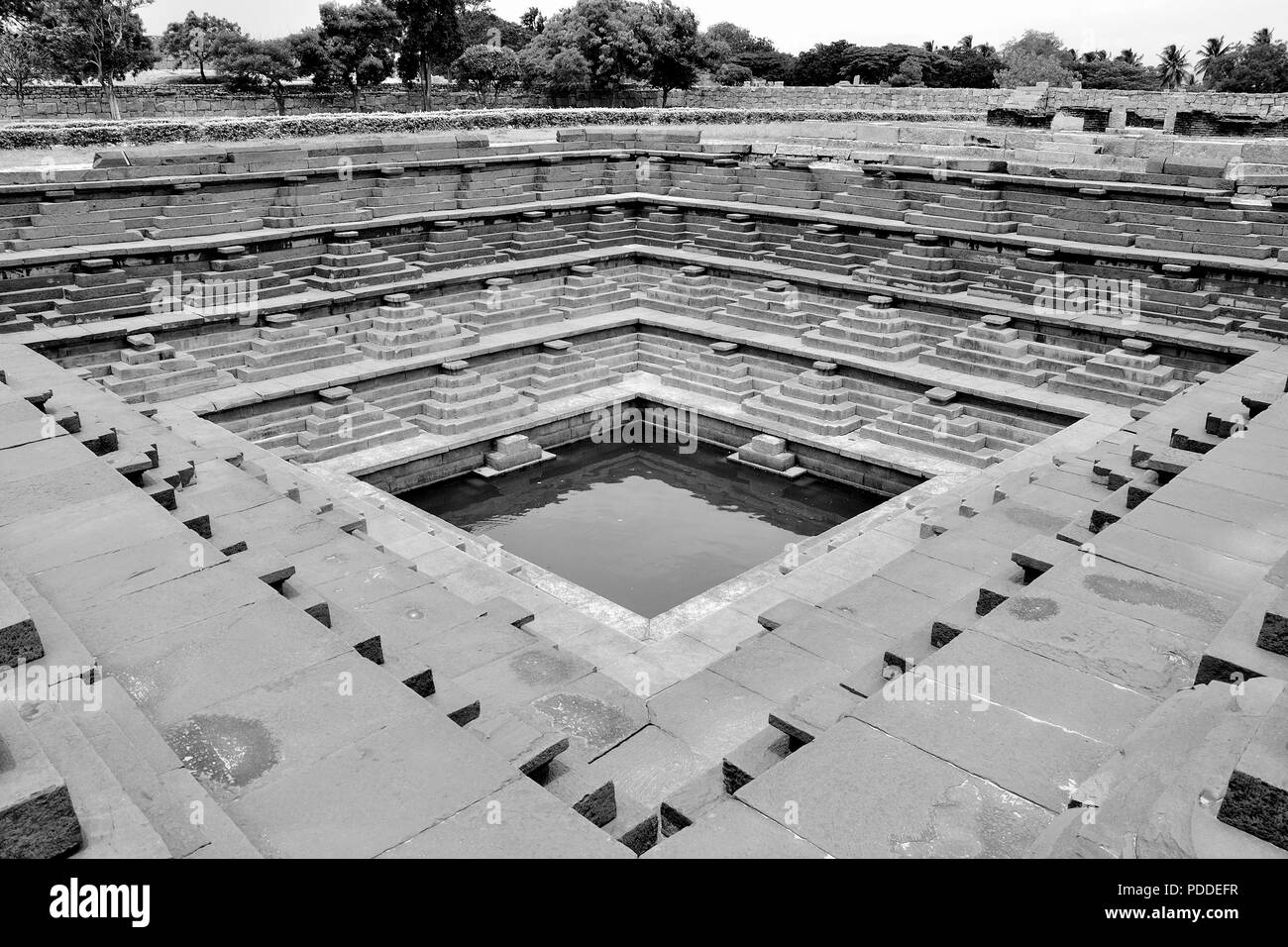 Pushkarni, Hampi, Karnataka, Inde Banque D'Images