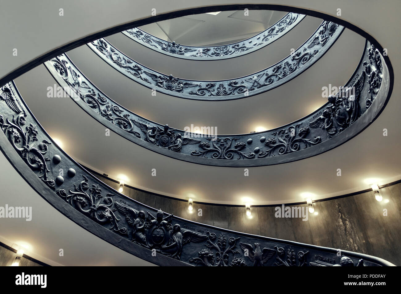 Bramante escalier dans des musées du Vatican Banque D'Images