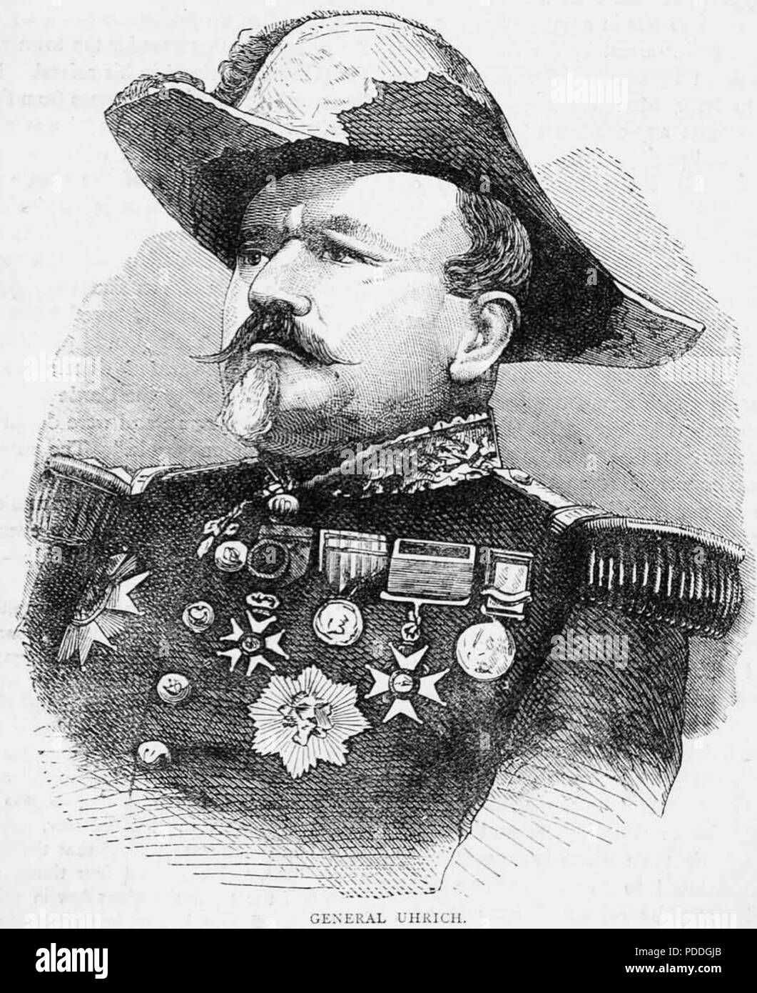 JEAN-JACQUES UHRICH (1802-1886) gouverneur militaire de Strasbourg pendant le siège en 1870 Banque D'Images