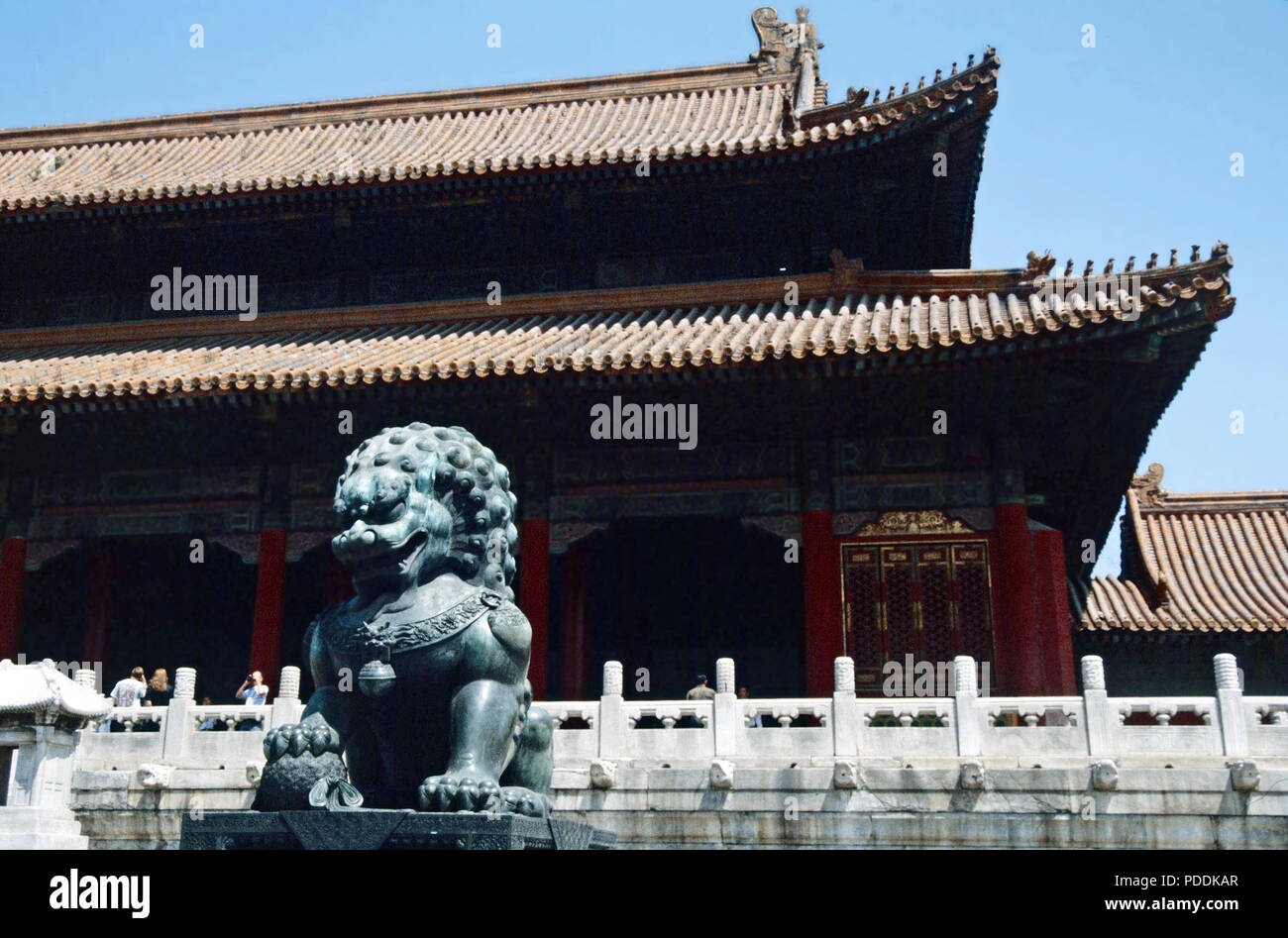 Lion doré,Cité Interdite, Beijing, Chine Banque D'Images Lion doré,Cité Interdite, Beijing, Chine Banque D'Images