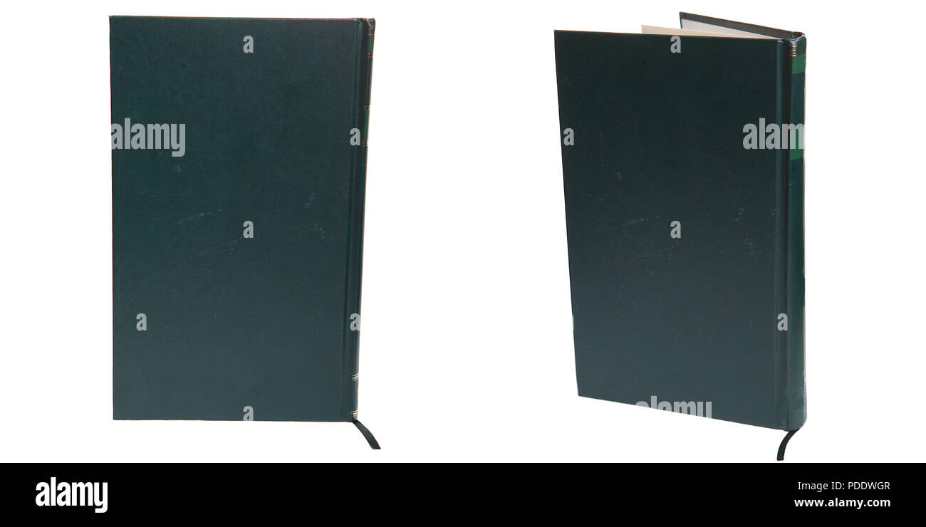 Livre vert sur fond blanc isolé. La sagesse pour les jeunes mais aussi pour l'ancien Banque D'Images