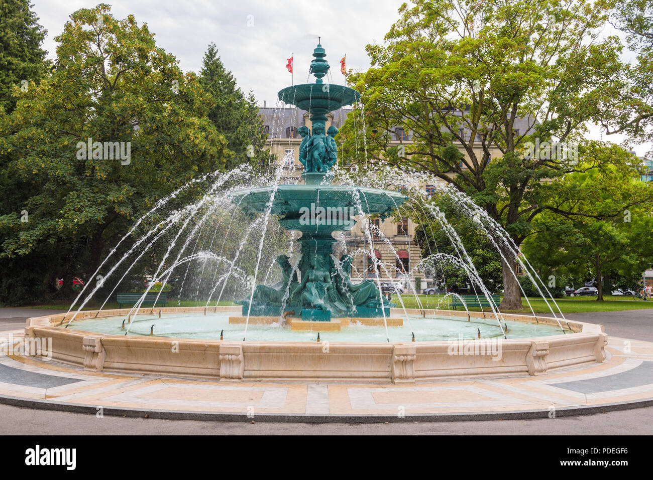 Fontaine de Jardin Anglais, Genève, Suisse Photo Stock - Alamy