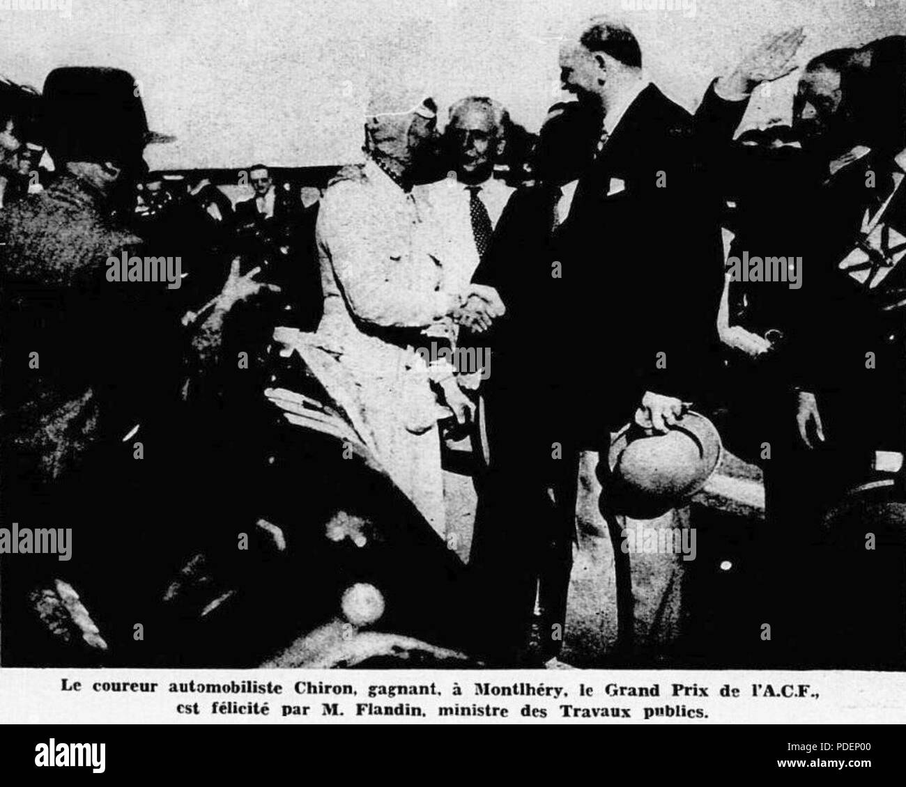 212 Louis Chiron, vainqueur du GP de l'A.C.F. 1934 Banque D'Images