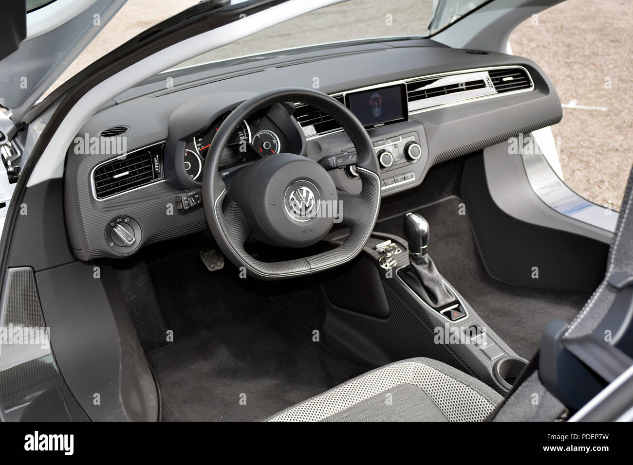 2014 Volkswagen XL1 intérieur hybride Banque D'Images