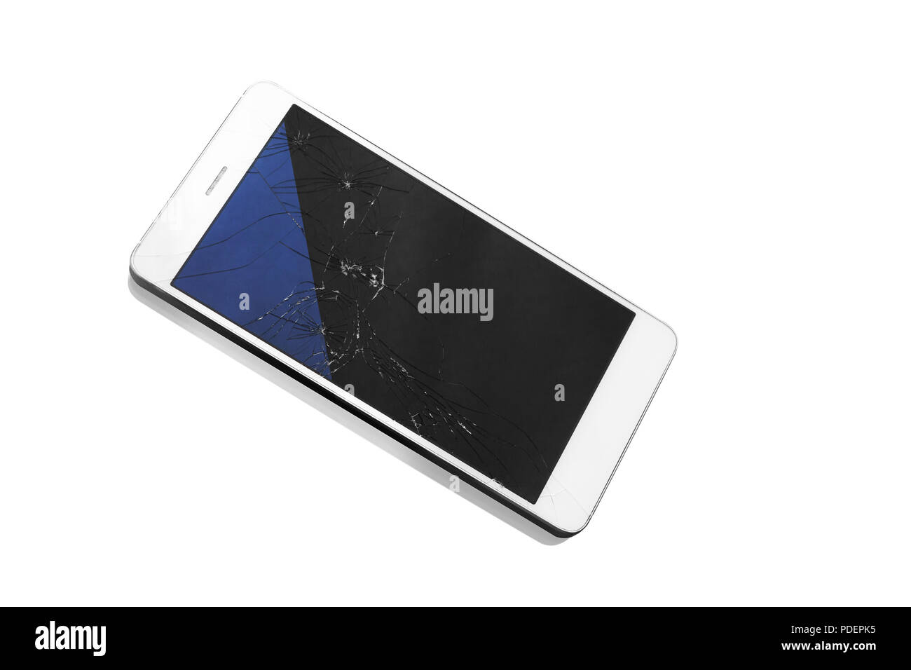 Smartphone écran tactile moderne avec écran cassé Banque D'Images
