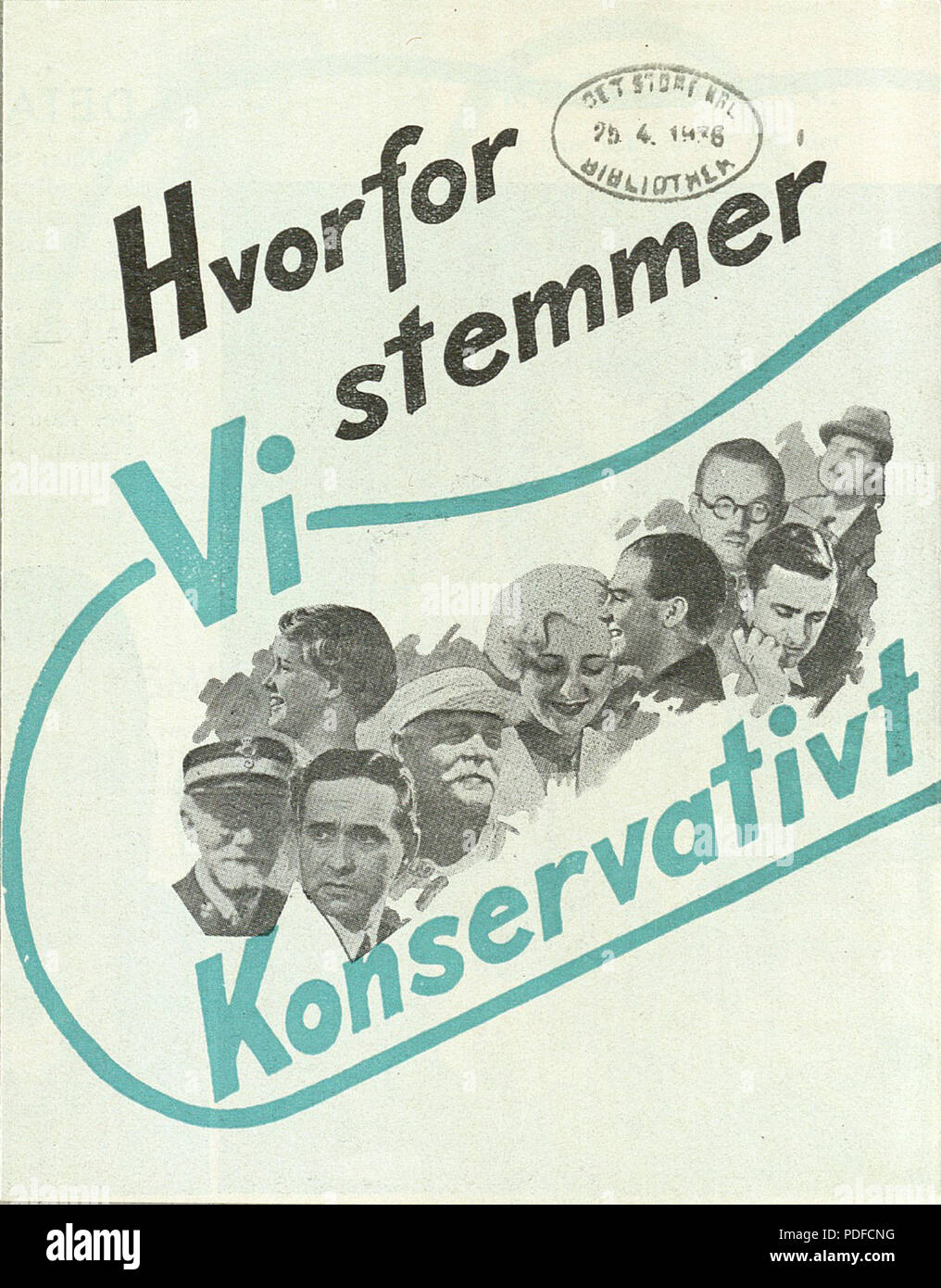 103 Parti conservateur populaire affiche électorale (1935) Banque D'Images