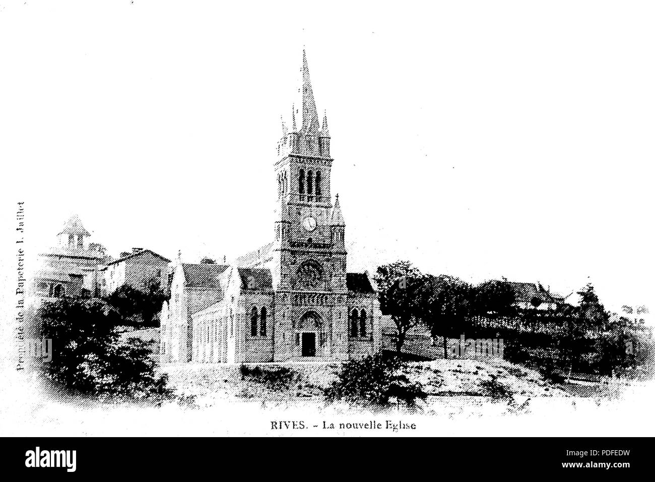 120 Eglise Saint-Valère de Rives - CPA - Vue06 Banque D'Images