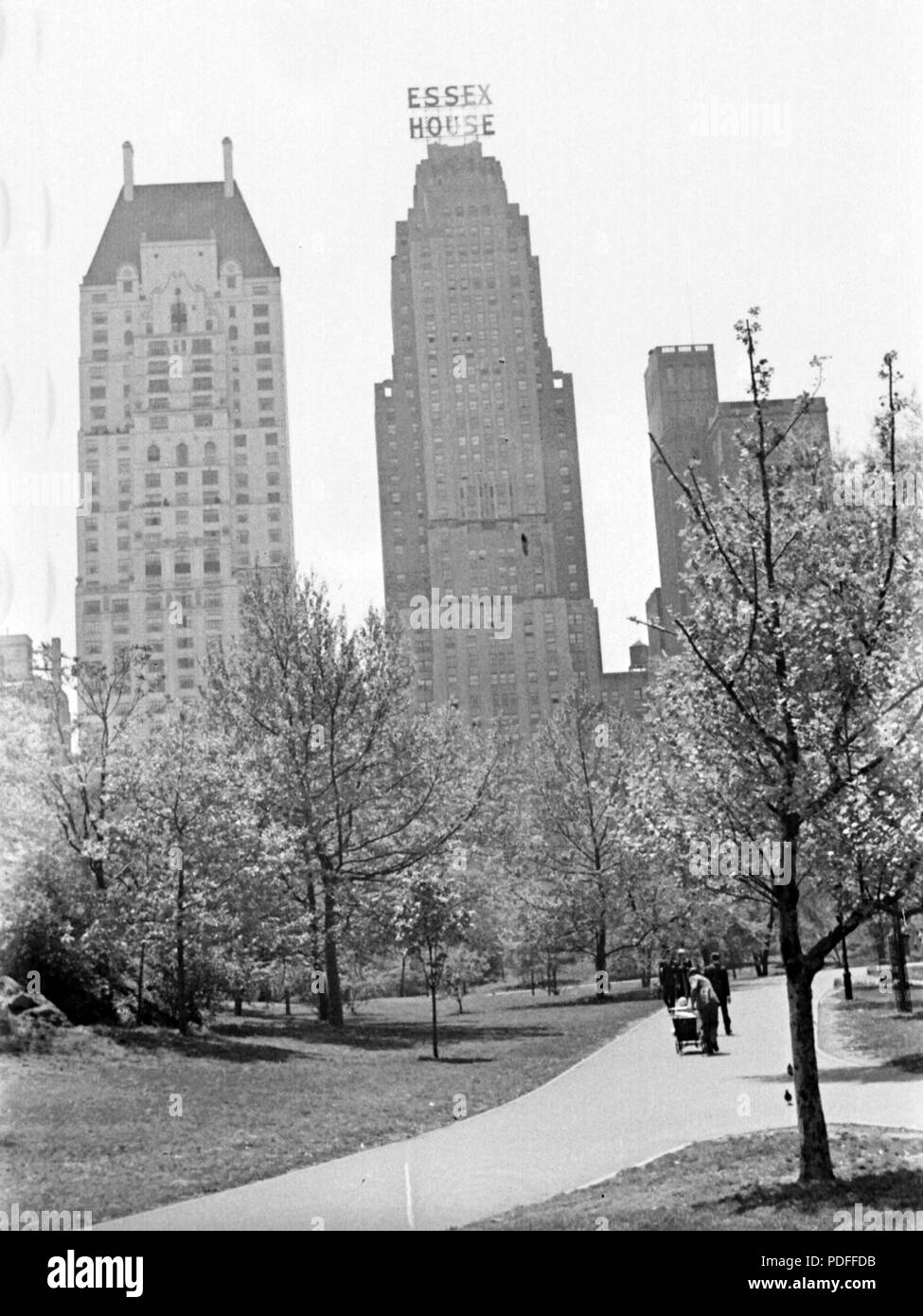 124 Essex House Hotel Un Central Park mellett. Fortepan 16917 Banque D'Images