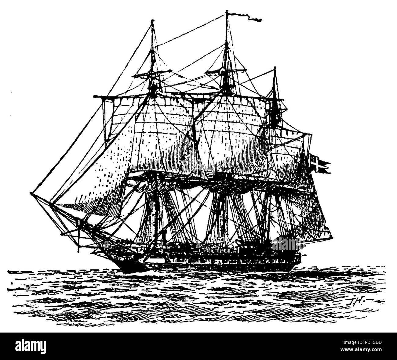 135 Fregatten Eugénie, Nordisk familjebok Banque D'Images