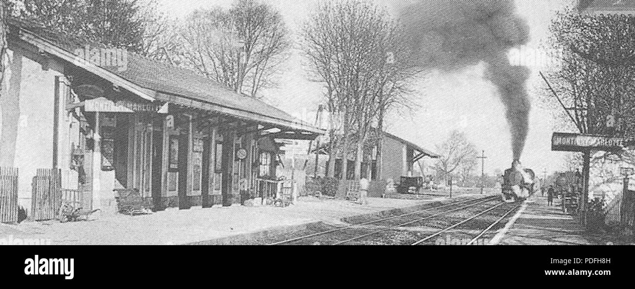 138 Gare-de-Montigny-sur-Loing-Carte-postale-2 Banque D'Images