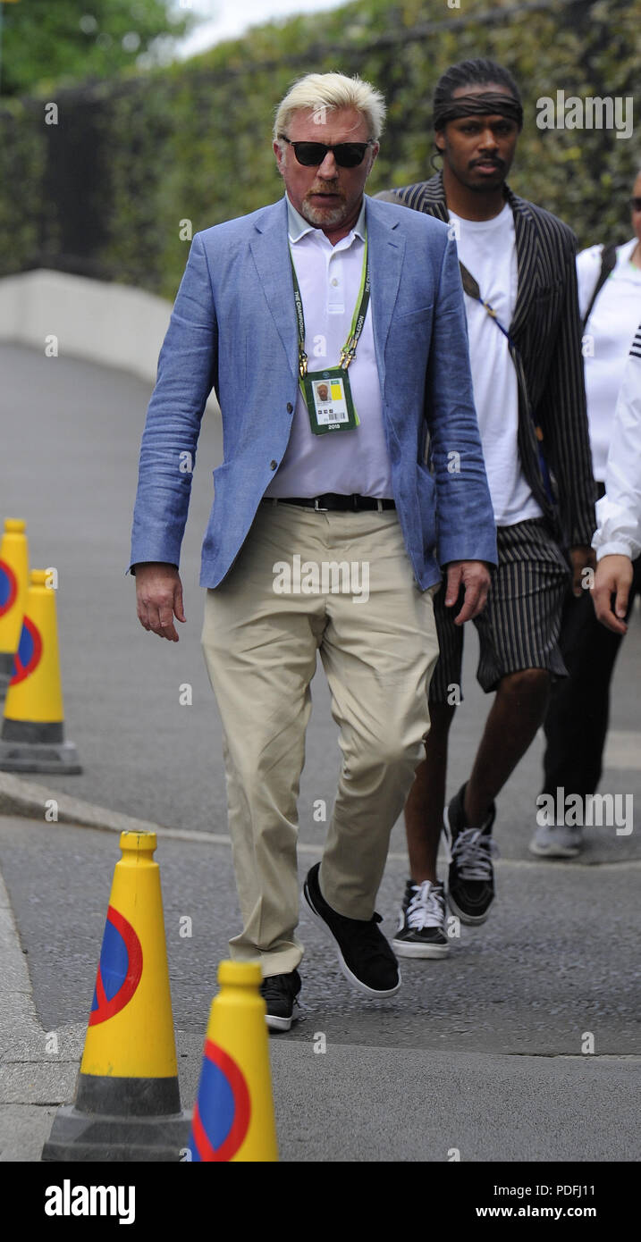 Boris Becker à Wimbledon 2018 Avec : Boris Becker Où : London, Royaume-Uni Quand : 08 mai 2018 Source : WENN.com Banque D'Images