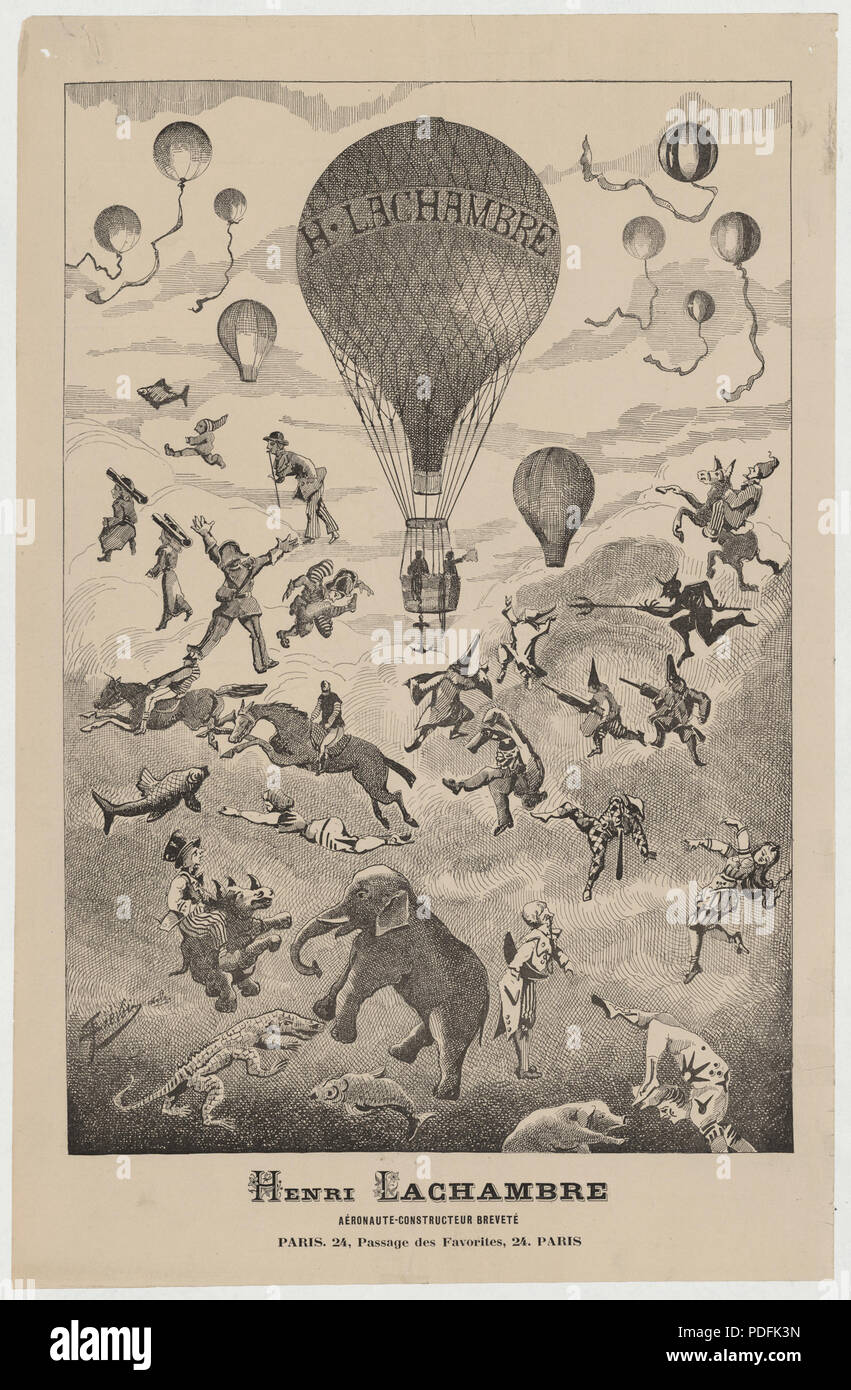 152 Henri Lachambre, aéronaute-constructeur breveté, Paris. 24, passage des favoris, 24. Paris RCAC2002722670 Banque D'Images