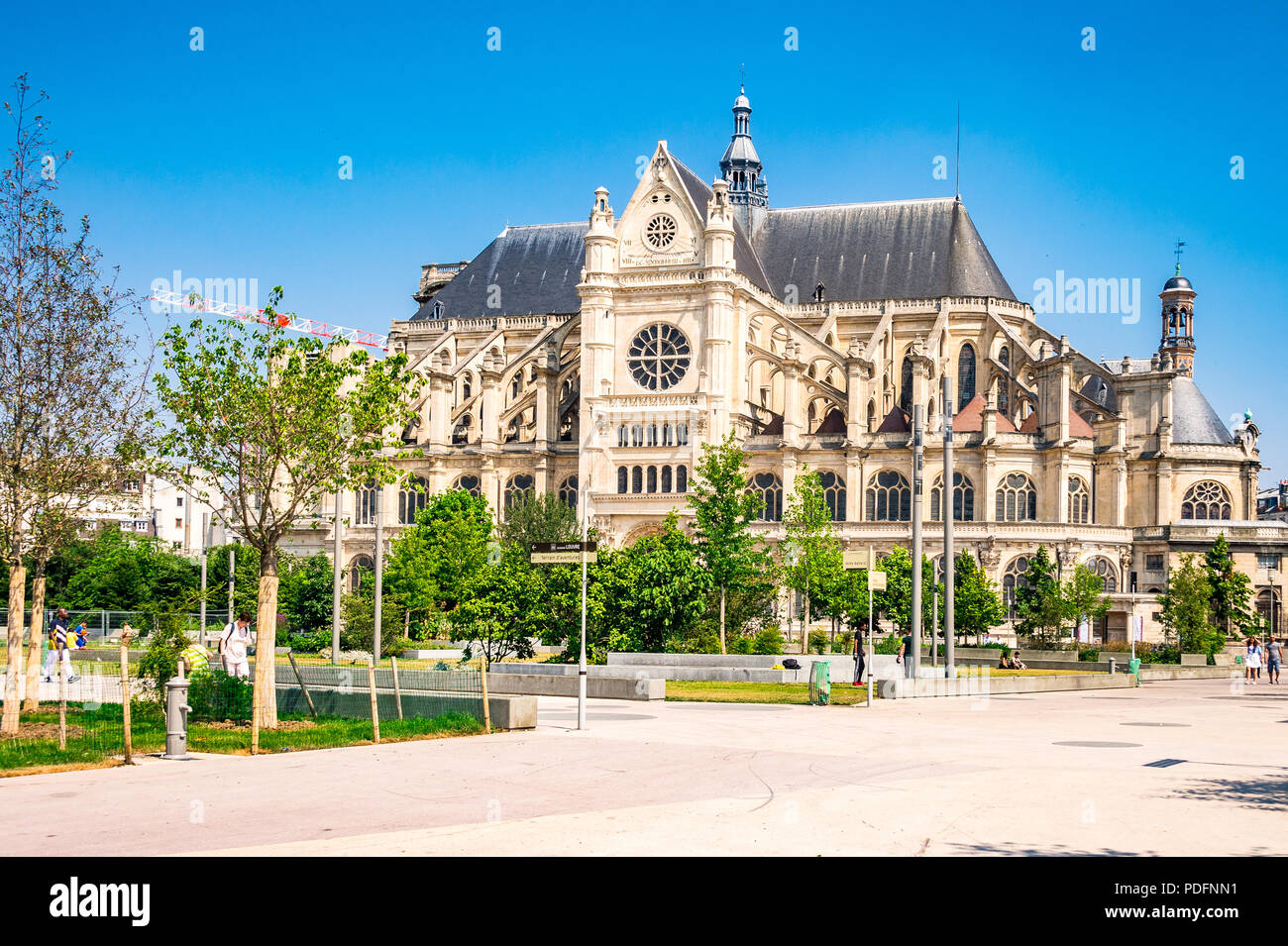 L'église Saint-Eustache à Paris, France Banque D'Images