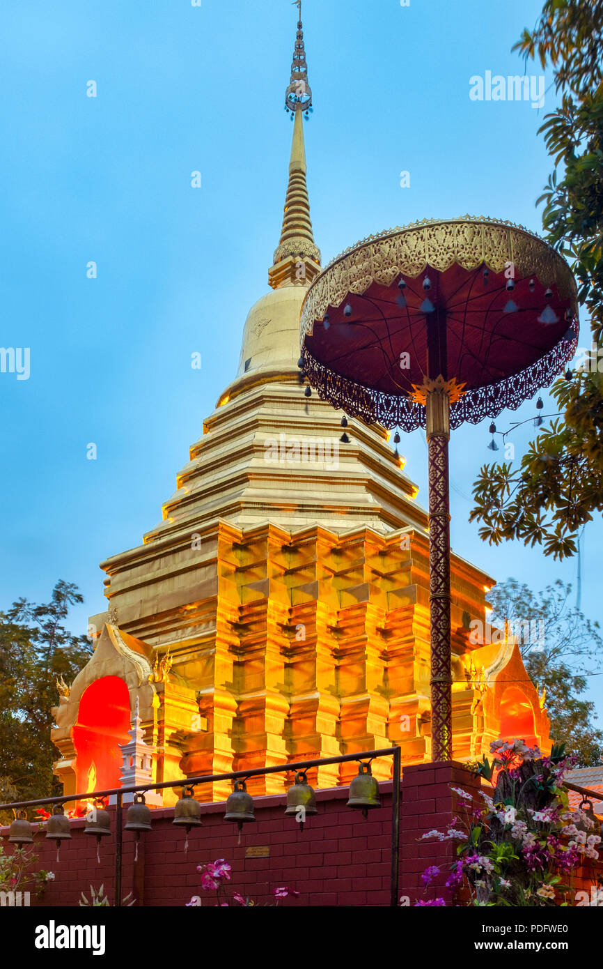 Wat calembour sur le temple, Chiang Mai, Thaïlande Banque D'Images Wat calembour sur le temple, Chiang Mai, Thaïlande Banque D'Images