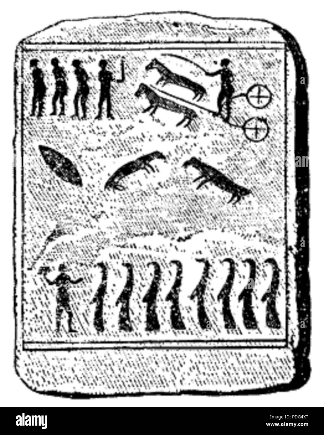 182, av en hällarna Kiviksgraven Nordisk familjebok, Banque D'Images