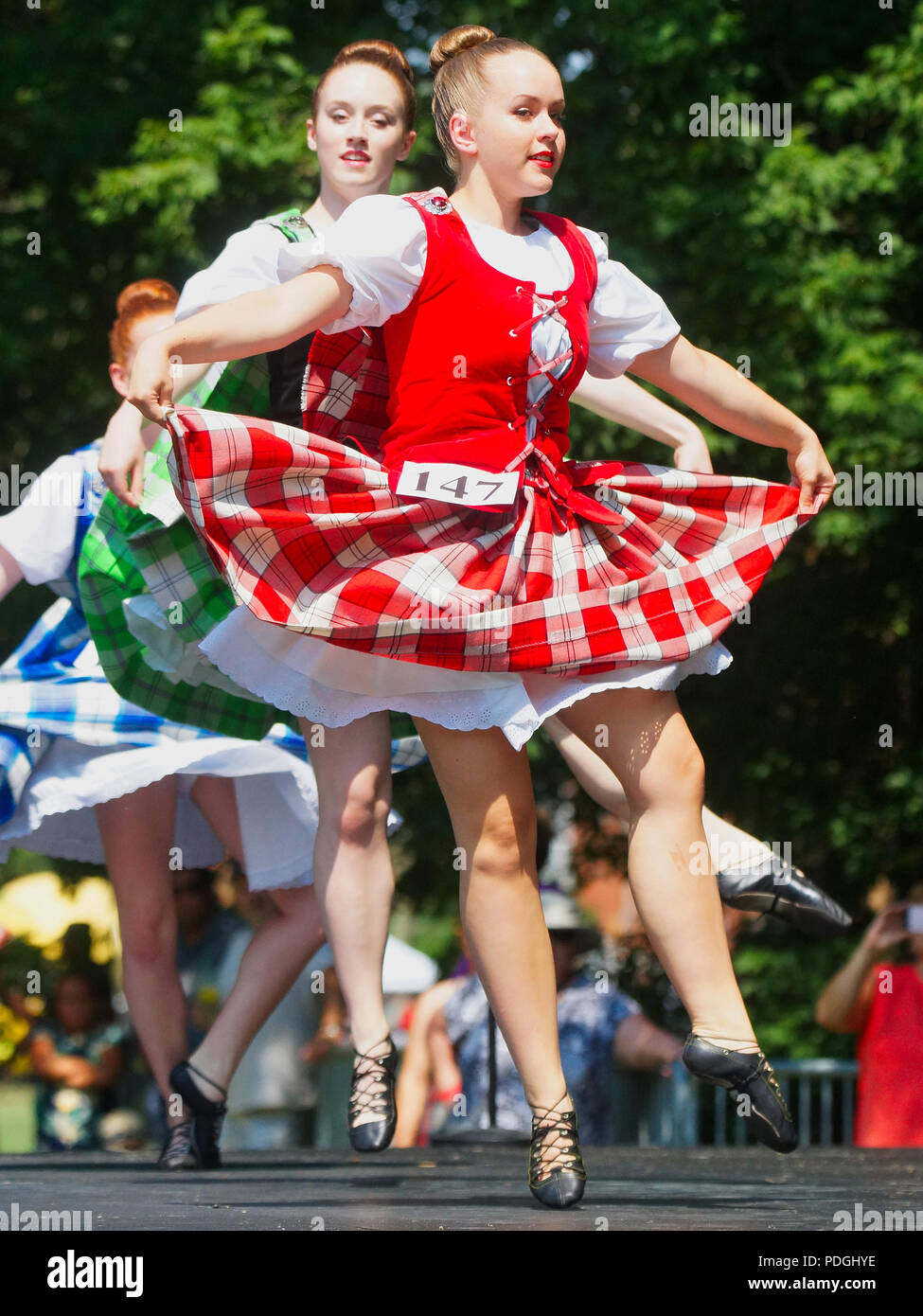 Montréal, Canada, le 5 août 2018.des compétitions de danse à la Montreal Highland Games. Credit:Mario Beauregard/Alamy Live News Banque D'Images