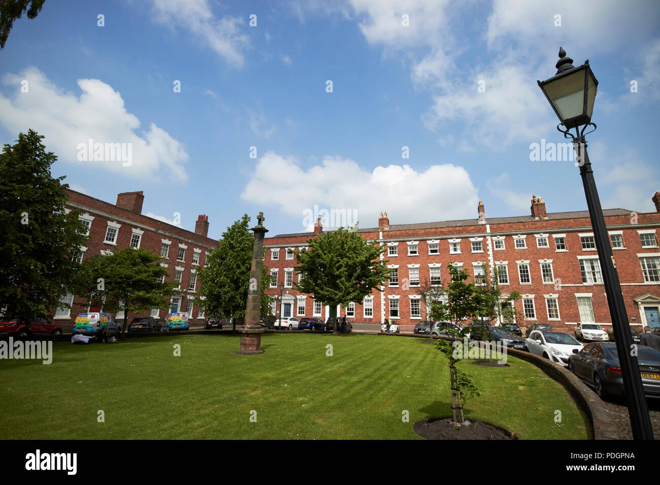 La place de l'abbaye de chester square liste géorgienne england uk cheshire Banque D'Images