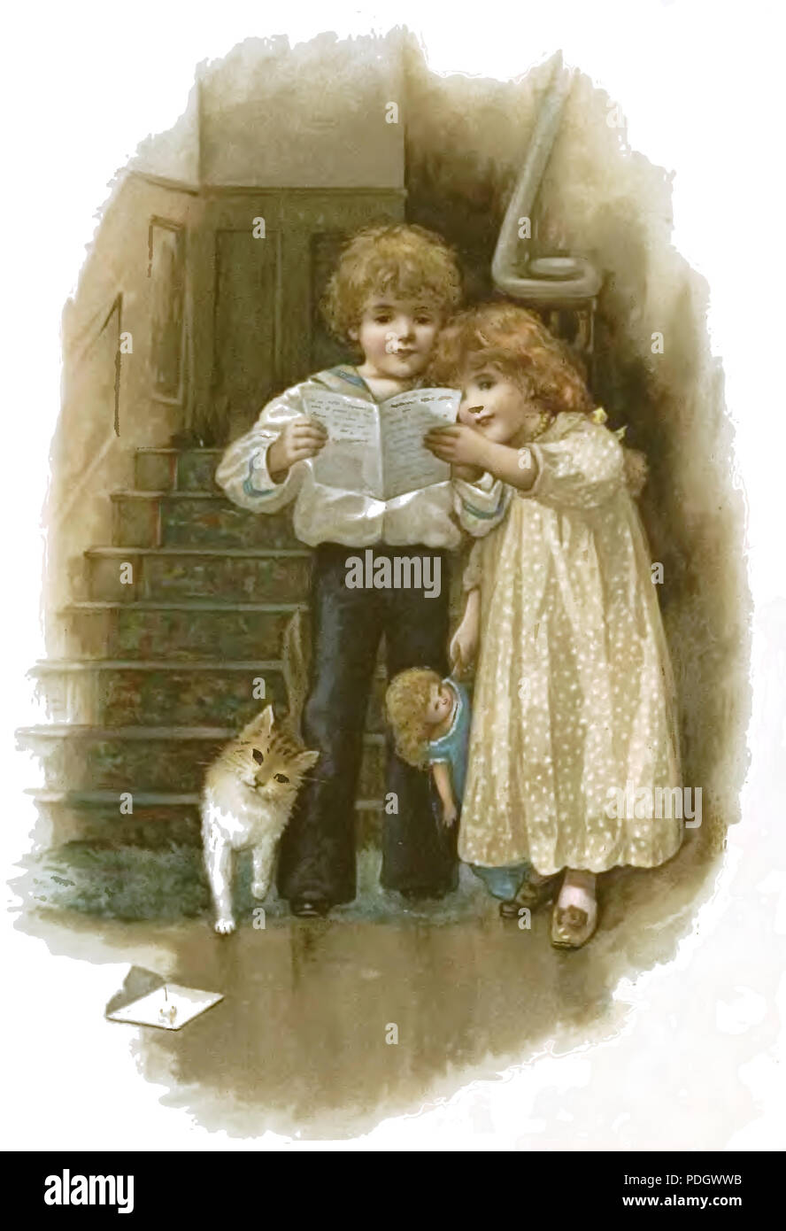 219 Maria Konopnicka - Szczęśliwy światek (1895) page 23a Banque D'Images