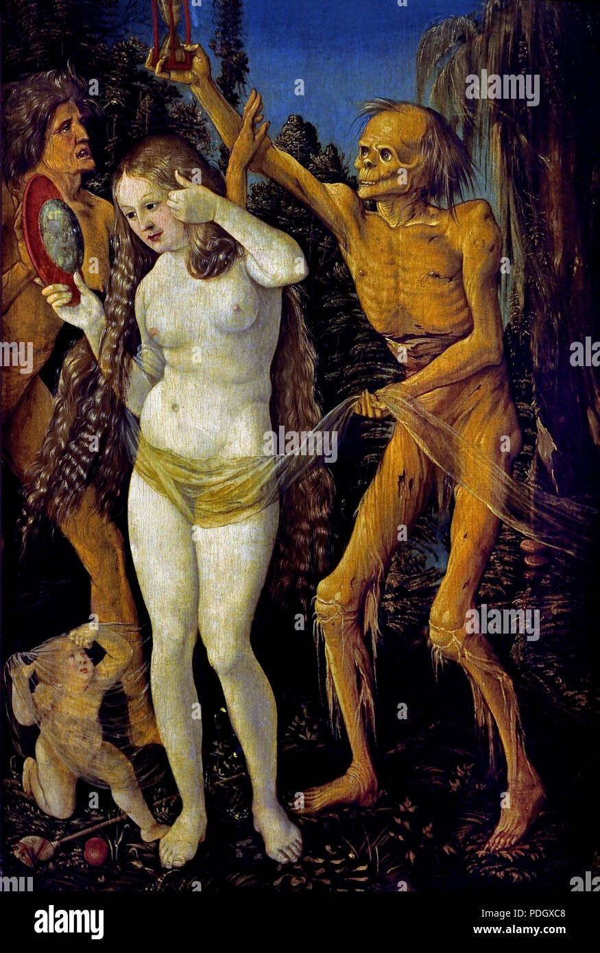 Les trois âges et la mort 1509/1510 par Hans Baldung, gen. Grien (1484/85 Schwäbisch Gmünd - Strasbourg 1545) Banque D'Images