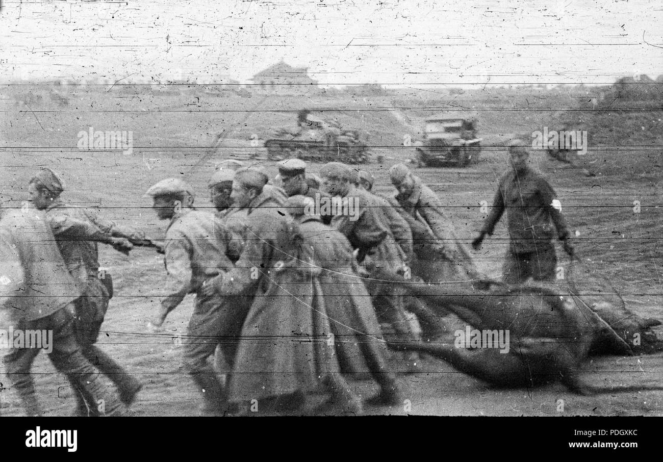 227 militaire, prisonnier de guerre, cheval, soldat soviétique Fortepan 29114 Banque D'Images