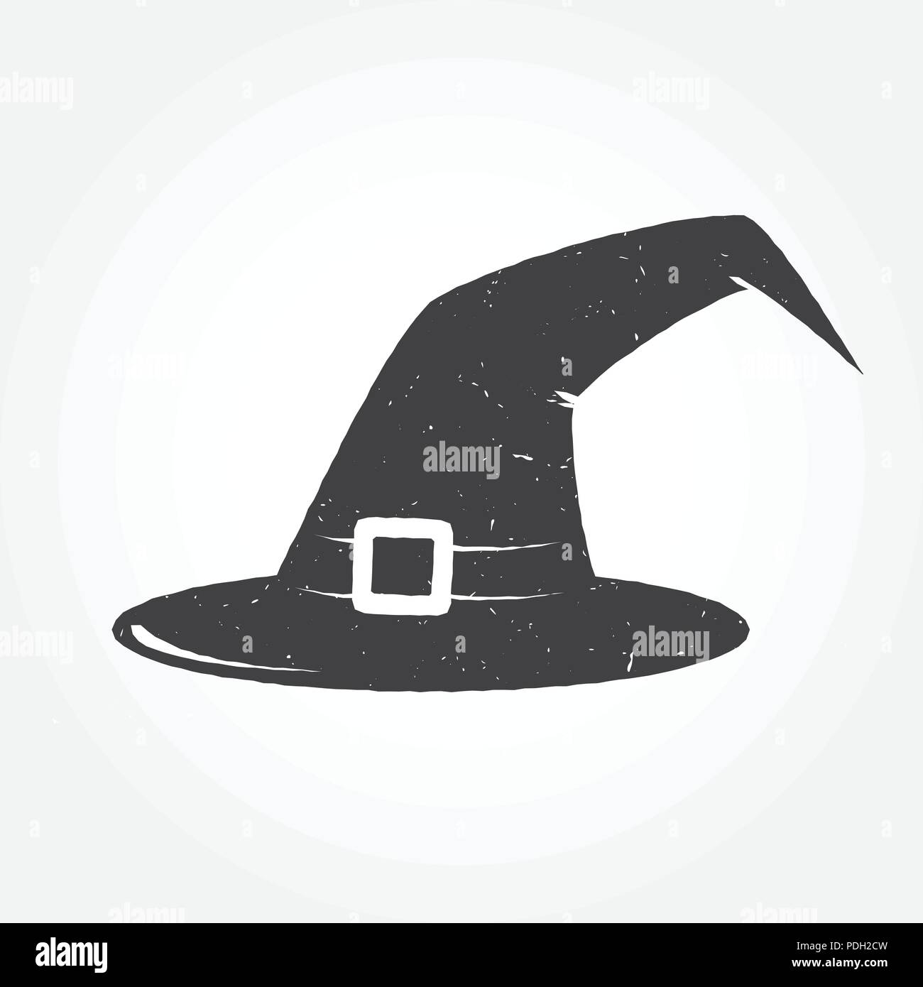 Halloween chapeau'icône sommaire. Pour le web design, bannière, flyer, mobile et l'interface d'application, aussi utile pour l'infographie. Halloween chapeau isolé sur w Illustration de Vecteur