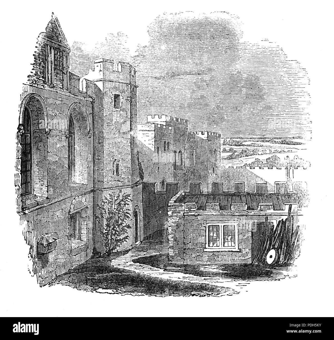 Penshurst Place est un bâtiment historique près de Tonbridge, Kent, 32 miles (51 km) au sud-est de Londres, en Angleterre. C'est la maison ancestrale de la famille de Sidney, et a été le lieu de naissance du grand poète élisabéthain, courtisan et soldat, sir Philip Sidney. Le manoir actuel a été construit en 1341 pour sir John de Pulteney, un marchand londonien et quatre fois celle du lord maire de Londres qui voulaient une résidence de campagne, non loin de Londres. C'était au moment où ces biens ont cessé d'être châteaux : ils étaient plus des logements qui peuvent être défendus en cas d'urgence. Banque D'Images