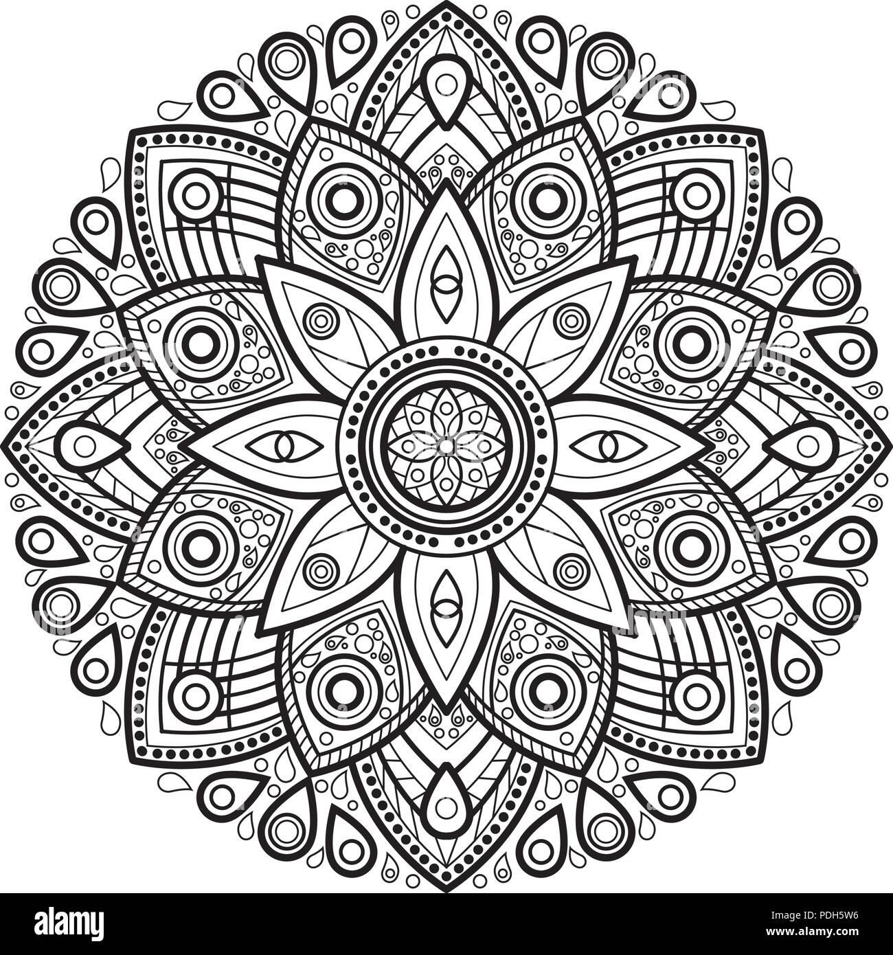 Beauté icône vecteur ornement Mandala Illustration design Illustration de Vecteur