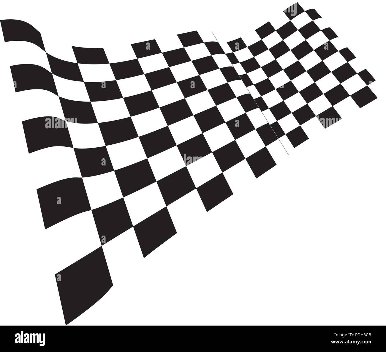 L'icône du drapeau de course, de conception simple pavillon de course modèle logo Illustration de Vecteur