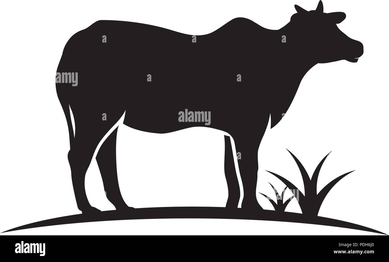 Logo vache icône vecteur modèle illustration design Illustration de Vecteur