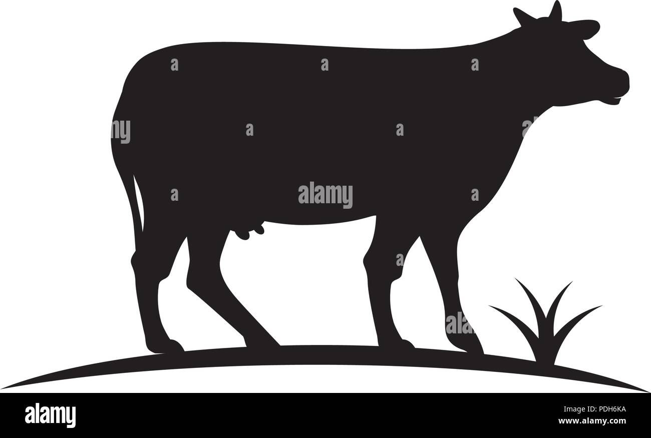 Logo vache icône vecteur modèle illustration design Illustration de Vecteur