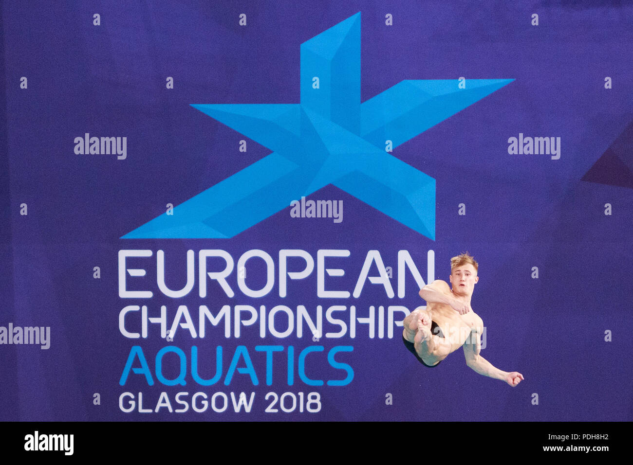 Edinburgh, Ecosse, Royaume-Uni. 9 Août, 2018. 9 août 2018, Royal Commonwealth Pool, Édimbourg, Écosse ; Tremplin 3m Finale Hommes. Photo : Jack rire. Pako Mera/Alamy Live News Banque D'Images